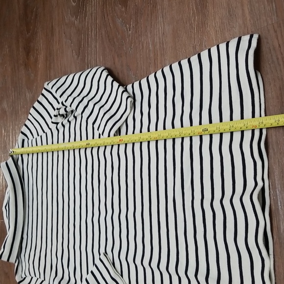 (S) Lands' End Nautical Striped 100% Cotton Sweater Modest Casual Cozy Coastal - Picture 4 of 8